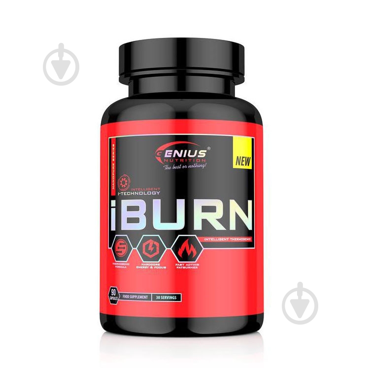 Жироспалювач Genius Nutrition iBurn 90 капс. - фото 1 Жироспалювач Genius Nutrition iBurn 90 капс. - фото 1