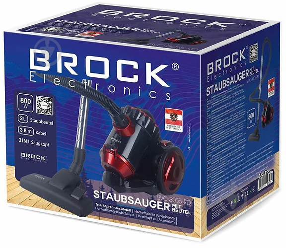 Пылесос Brock BVC 8055 RD red - фото 2