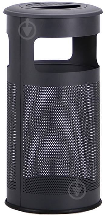 Урна Мадрид черная 35 л серый - фото 1