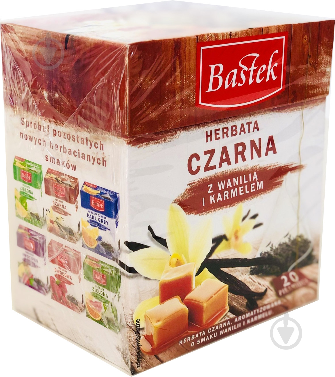 Чай черный BASTEK COFFEE & TEA с ванилью и карамелью 20 шт. 40 г - фото 1