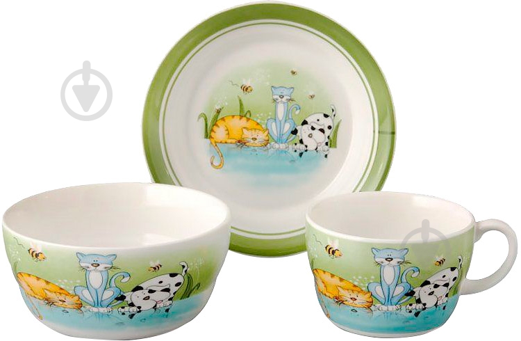 Детский набор Lefard Веселые котята 3 предмета - фото 1