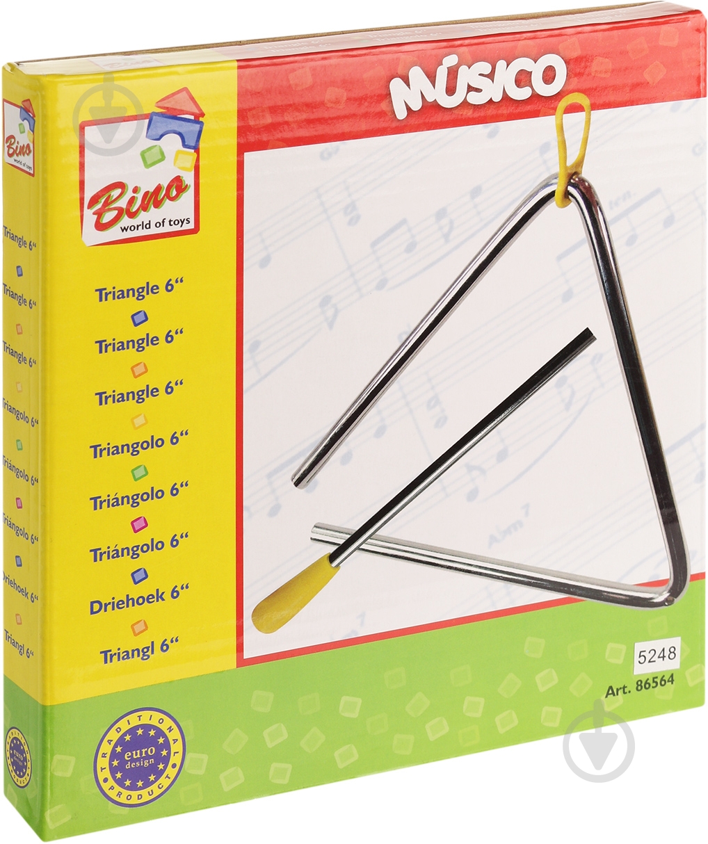 Трикутник Bino «6» 15,5x15,5x1 см - фото 2 Трикутник Bino «6» 15,5x15,5x1 см - фото 2