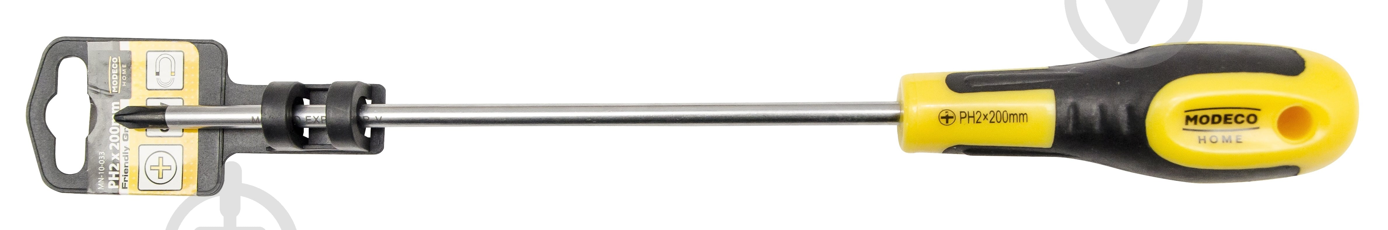 Викрутка Modeco PH2 х 200 мм Friendly Grip MN-10-033 - фото 1