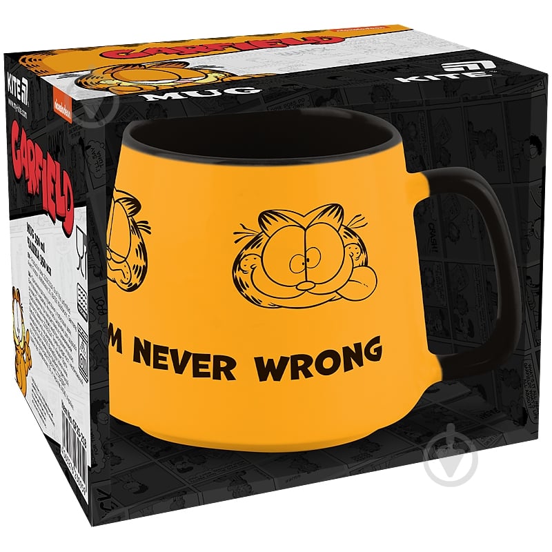 Чашка KITE 350 мл Garfield GF25-218 - фото 1 Чашка KITE 350 мл Garfield GF25-218 - фото 1