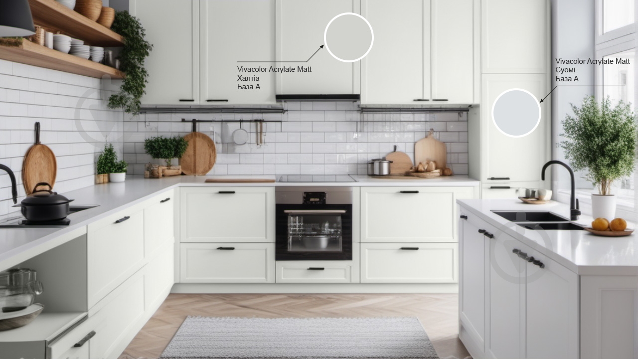 Фарба інтер'єрна акрилатна Vivacolor Acrylate Matt Зносостійка A шовковистий мат Халтіа G499 9 л - фото 3