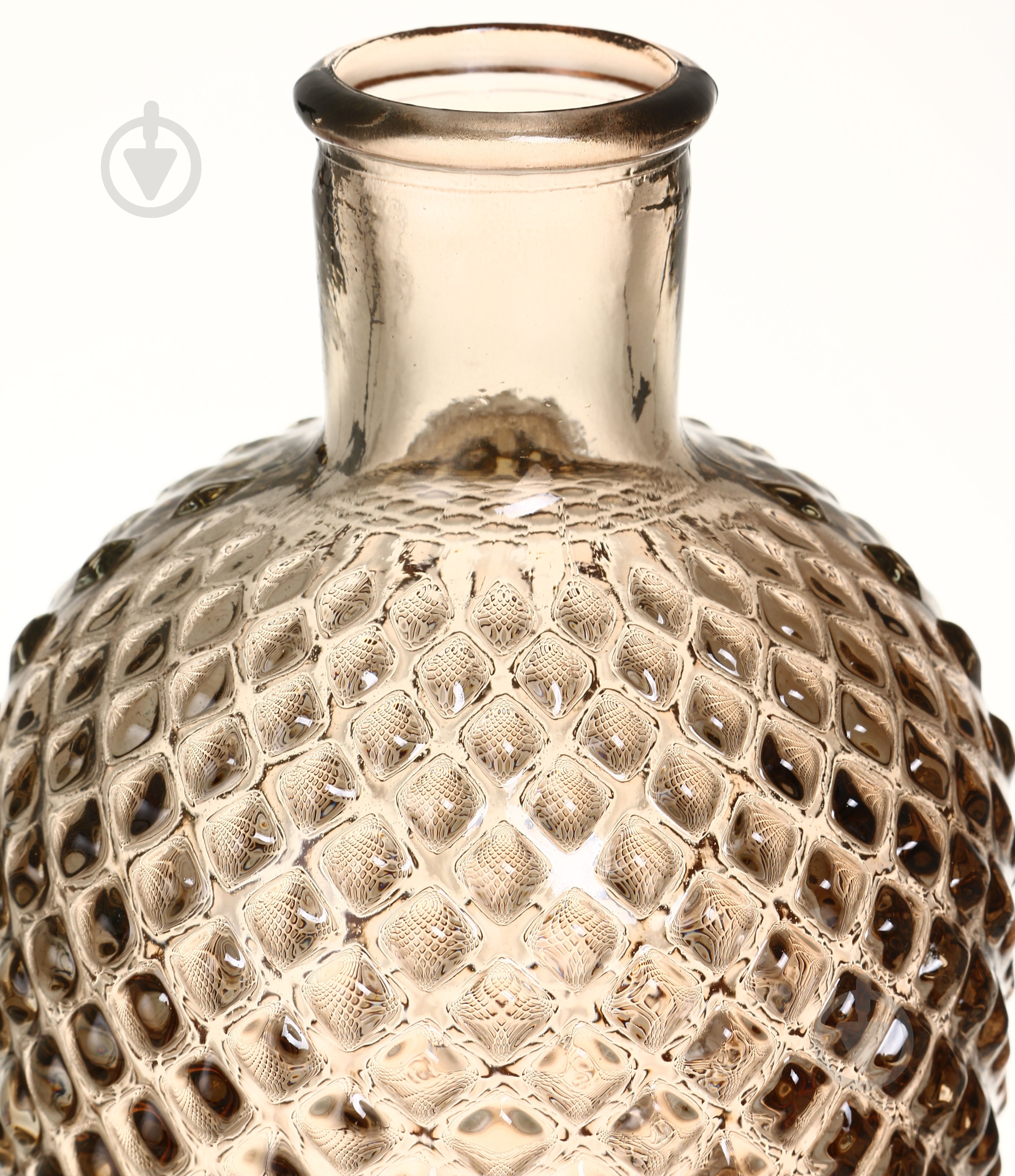 Ваза скляна San Miguel Retro Diamante 28 см кориця 5988DB04 - фото 2