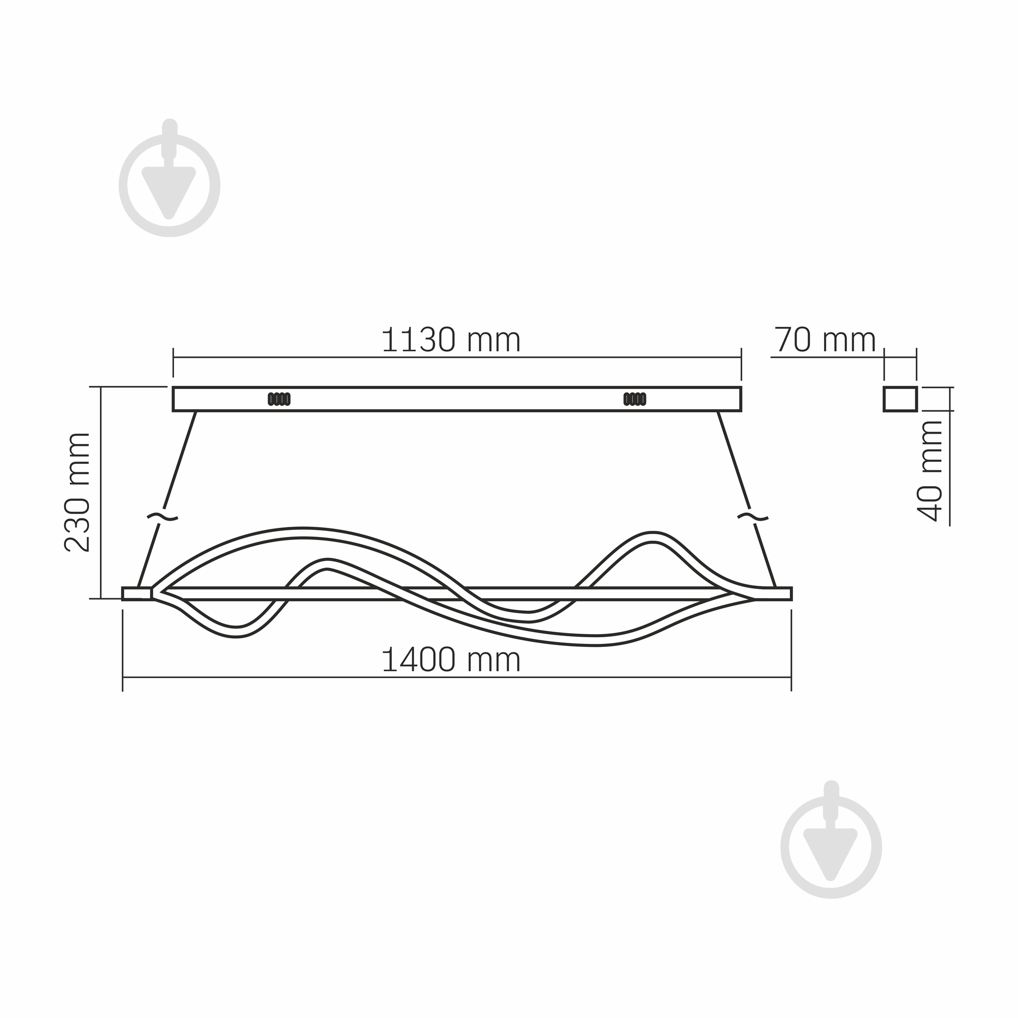 ВИТРИНА! Люстра подвесная Videx DECORA 1x80 Вт черный 28281 - фото 3