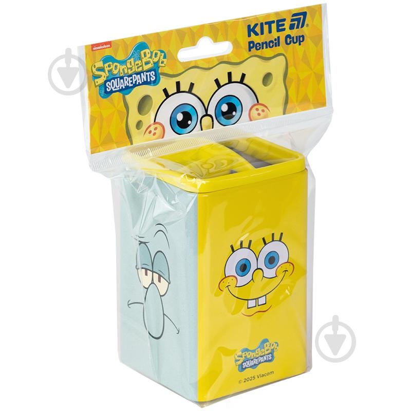 Подставка для канцелярии квадратная SpongeBob SB25-105 KITE - фото 2