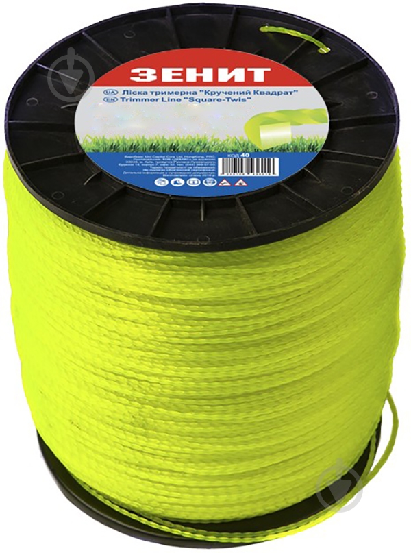 Леска для триммеров Зеніт Витой квадрат 3,0 мм 730 м (КРК-30-730-С) - фото 1 Леска для триммеров Зеніт Витой квадрат 3,0 мм 730 м (КРК-30-730-С) - фото 1