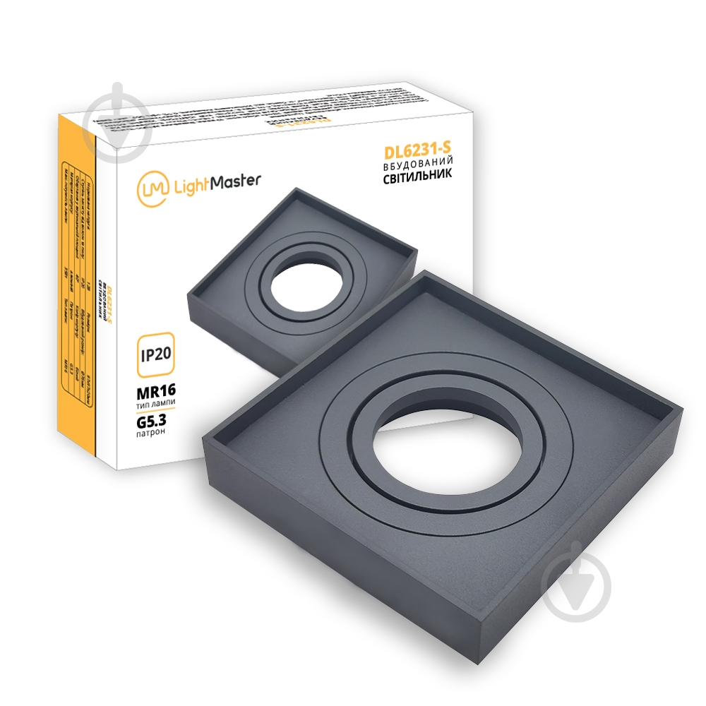 Світильник точковий LightMaster DL6231-S 12 Вт G5.3 чорний - фото 3