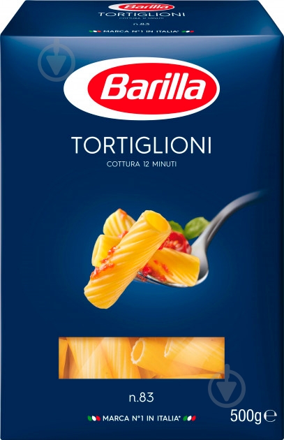 Макароны Barilla Tortiglioni №83 500 г - фото 1 Макароны Barilla Tortiglioni №83 500 г - фото 1