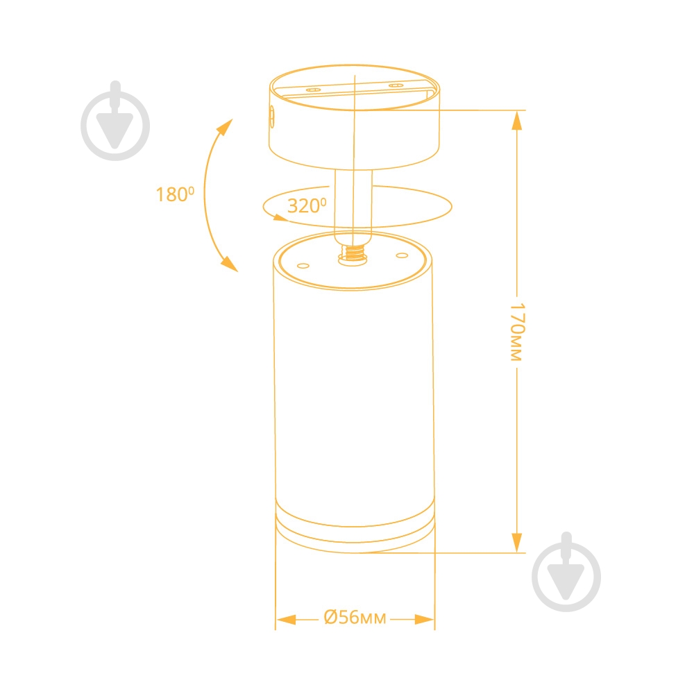Світильник точковий LightMaster MLT118 50 Вт GU10 білий - фото 4