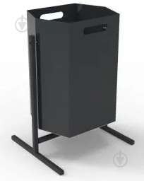 Контейнер для сміття 50 л сіро-чорний - фото 1