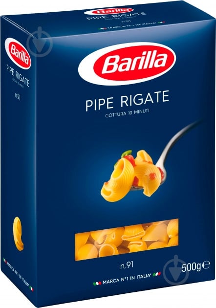 Макароны Barilla Pipe Rigati №91 500 г - фото 2
