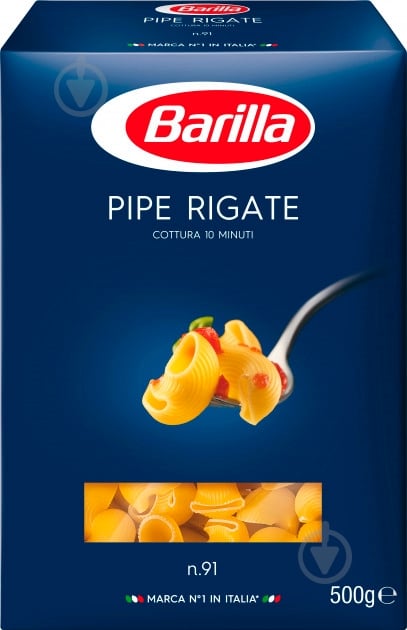 Макароны Barilla Pipe Rigati №91 500 г - фото 1