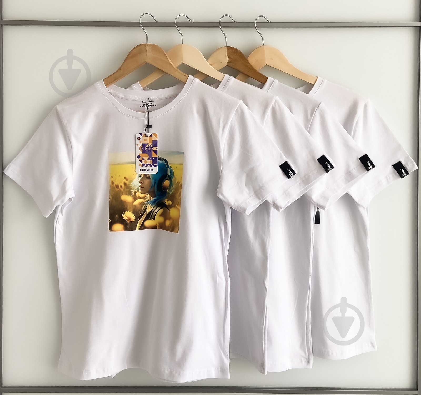 Футболка 000160 р.L білий - фото 3 Футболка 000160 р.L білий - фото 3