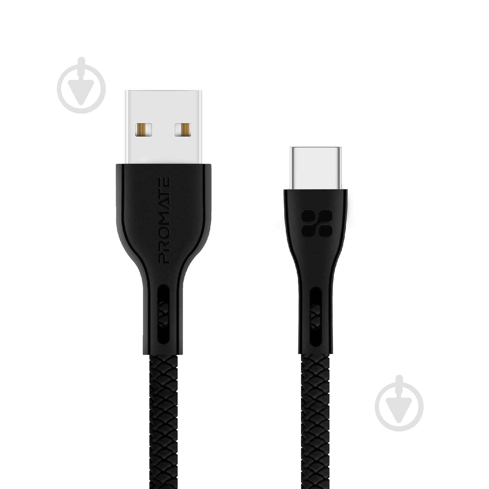 Кабель Promate PowerBeam-C USB-USB Type-C 2А 1,2 м черный (powerbeam-c.black) - фото 1