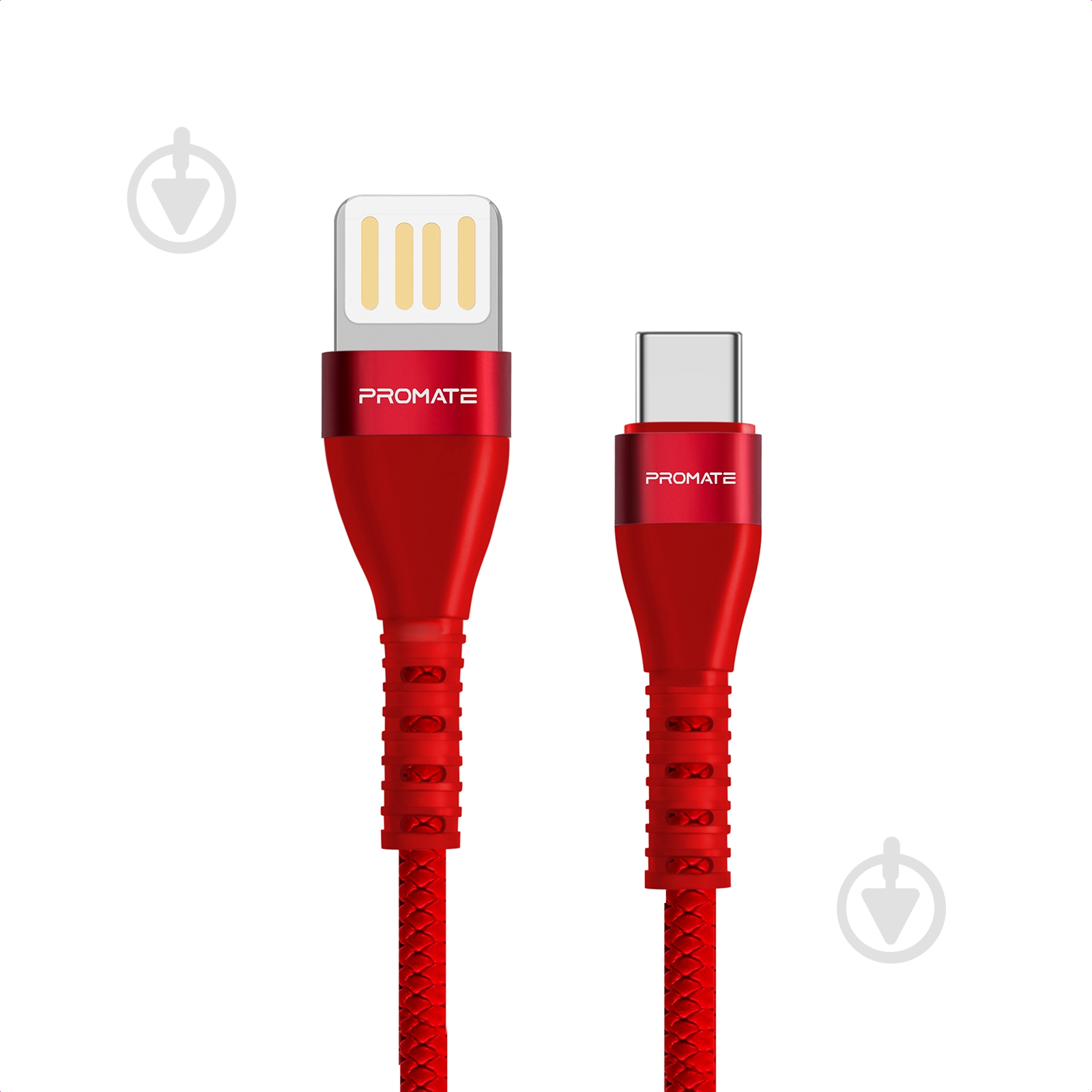 Кабель Promate Vigoray-C USB - USB Type-C 1,2 м червоний (vigoray-c.red) - фото 1