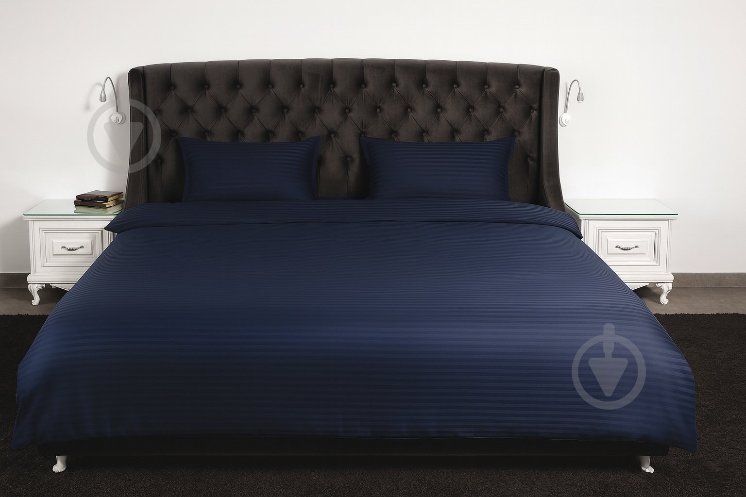 Комплект постельного белья двоспальний семейный 37 синий IDEAL TEXTILE - фото 1