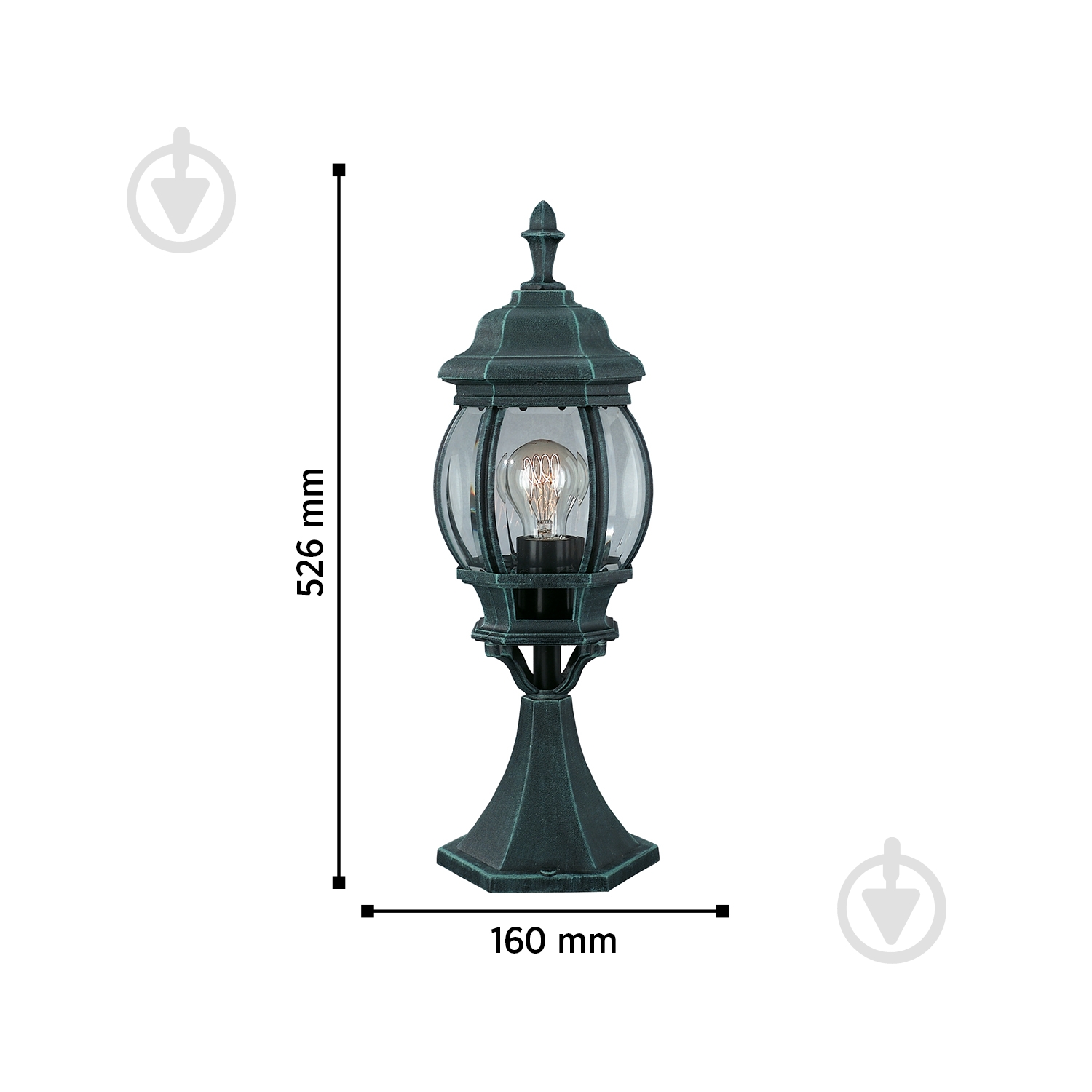 Ліхтарний стовп Blitz E27 100 Вт IP44 чорний 50;5030-51 - фото 2