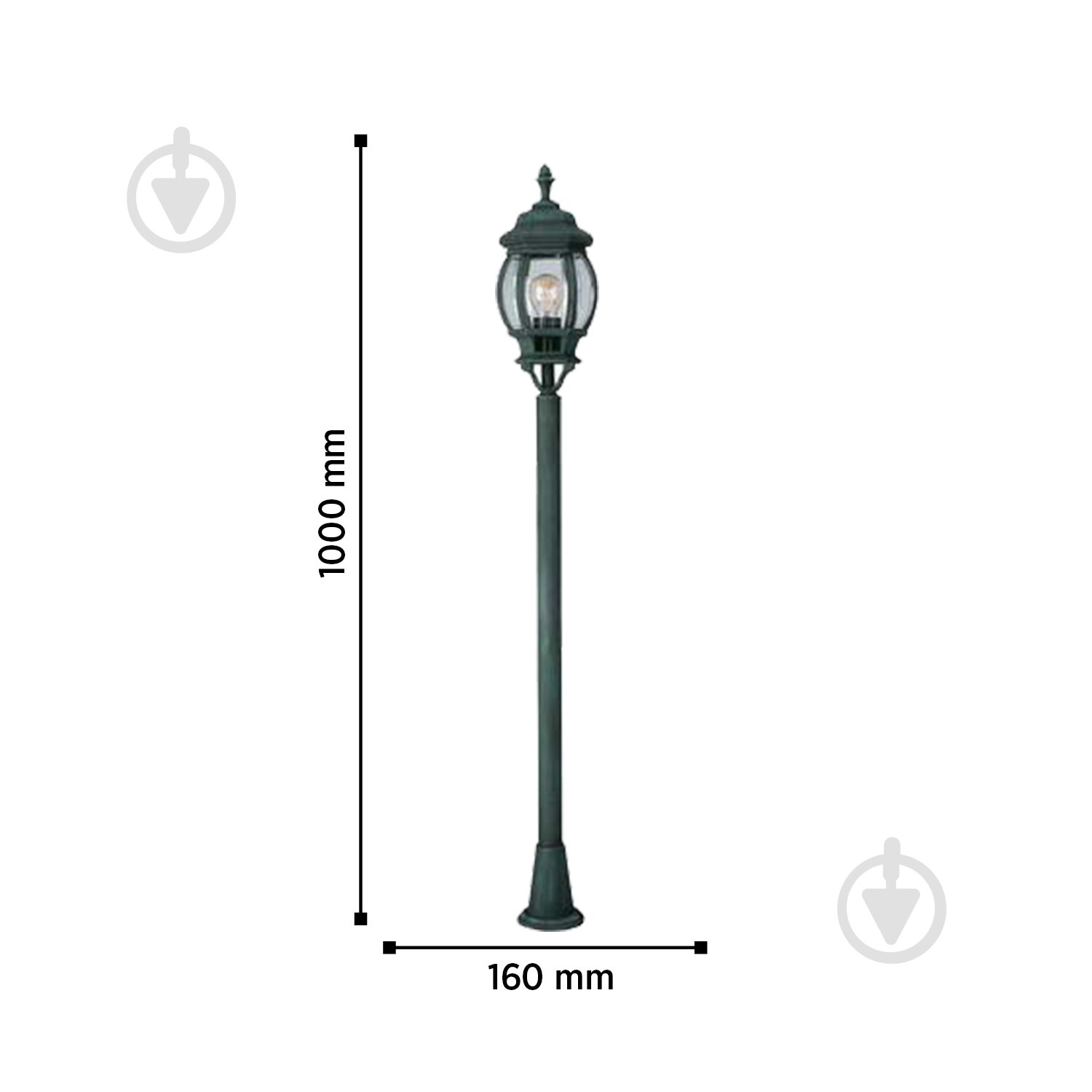 Фонарный столб Blitz E27 100 Вт IP44 черный 5030-61 - фото 2 Фонарный столб Blitz E27 100 Вт IP44 черный 5030-61 - фото 2
