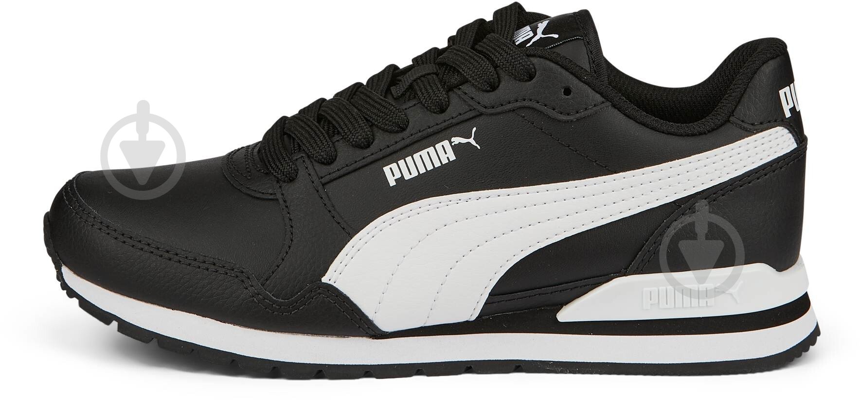Кросівки дитячі демісезонні Puma ST RUNNER V3 L JR 38490408 р.39 чорні із білим - фото 1