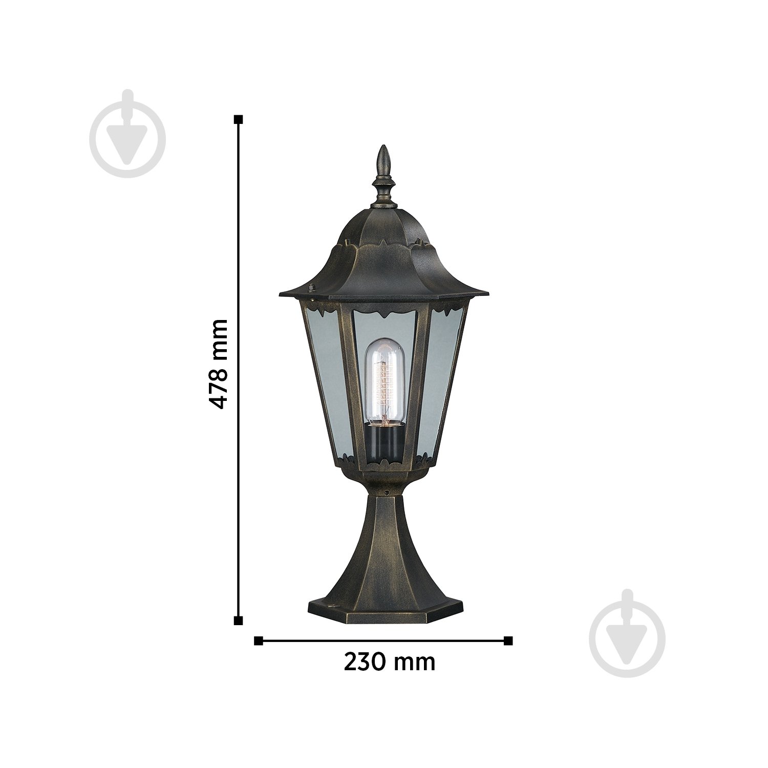 Фонарный столб Blitz 5020-51 E27 100 Вт IP44 античная бронза - фото 2