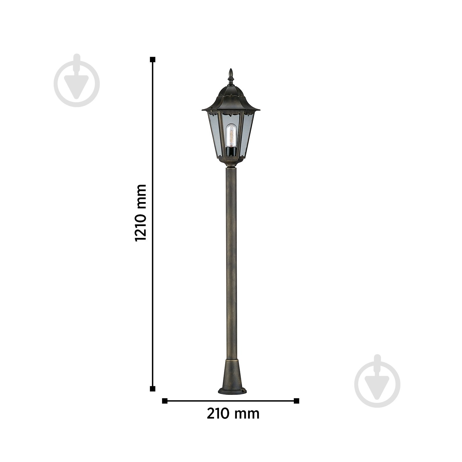 Фонарный столб Blitz 5020-61 E27 100 Вт IP44 античная бронза - фото 2