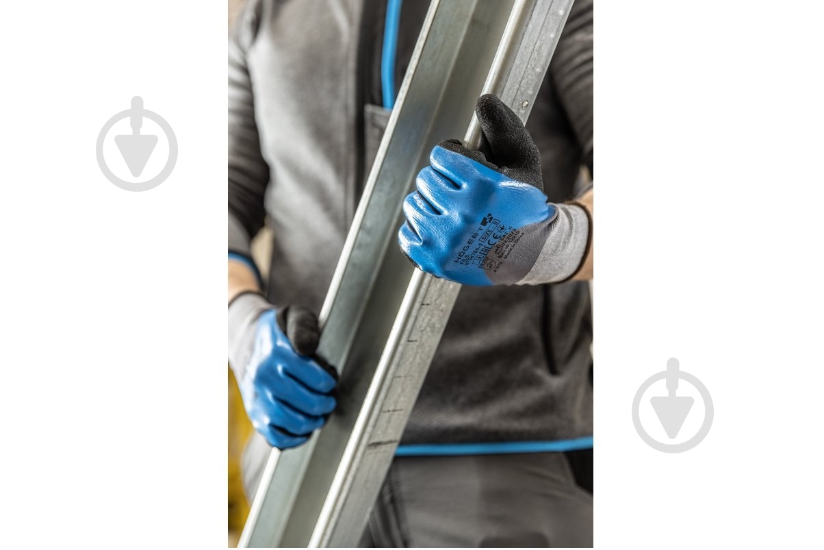 Рукавички HOEGERT з покриттям нітрил L (9) HT5K764 - фото 3