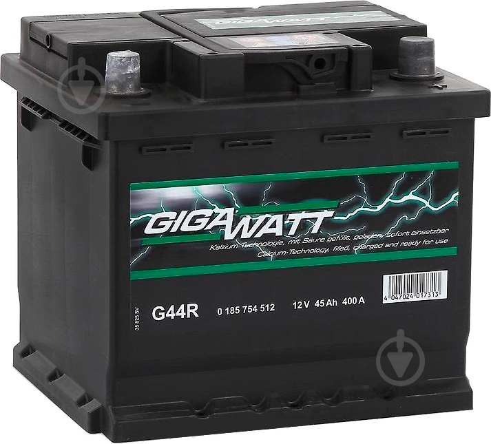 Аккумулятор автомобильный GIGAWATT EFB 45Ah 400A 12V «+» справа (185754512) - фото 1 Аккумулятор автомобильный GIGAWATT EFB 45Ah 400A 12V «+» справа (185754512) - фото 1