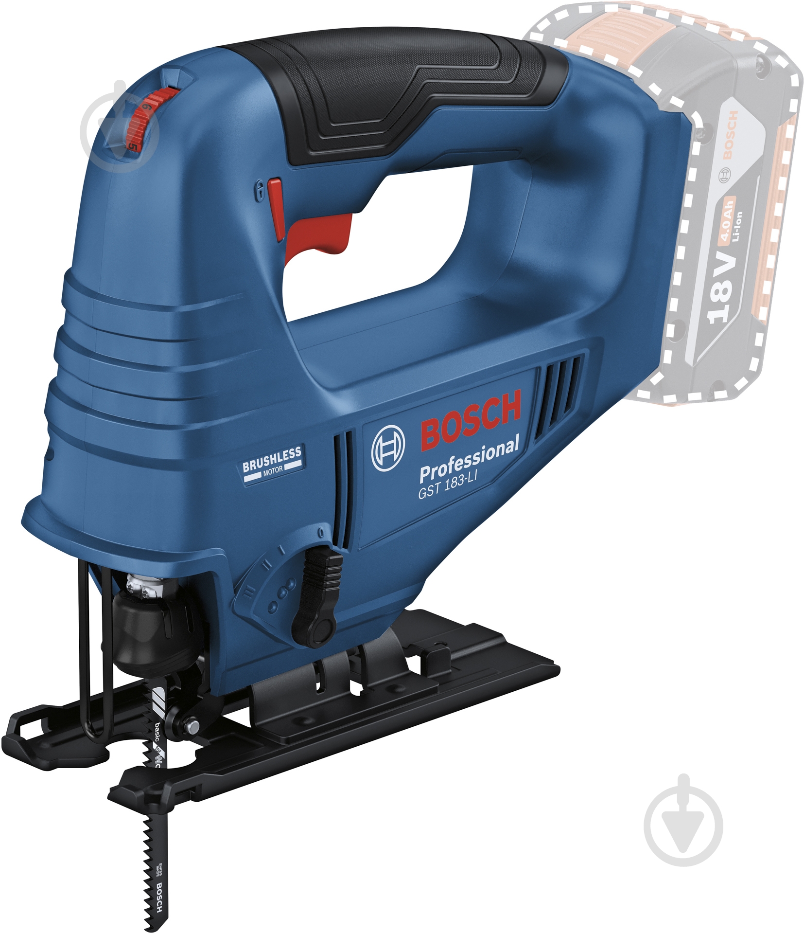 Электролобзик Bosch Professional GST 183-LI (solo) 06015B7020 - фото 1