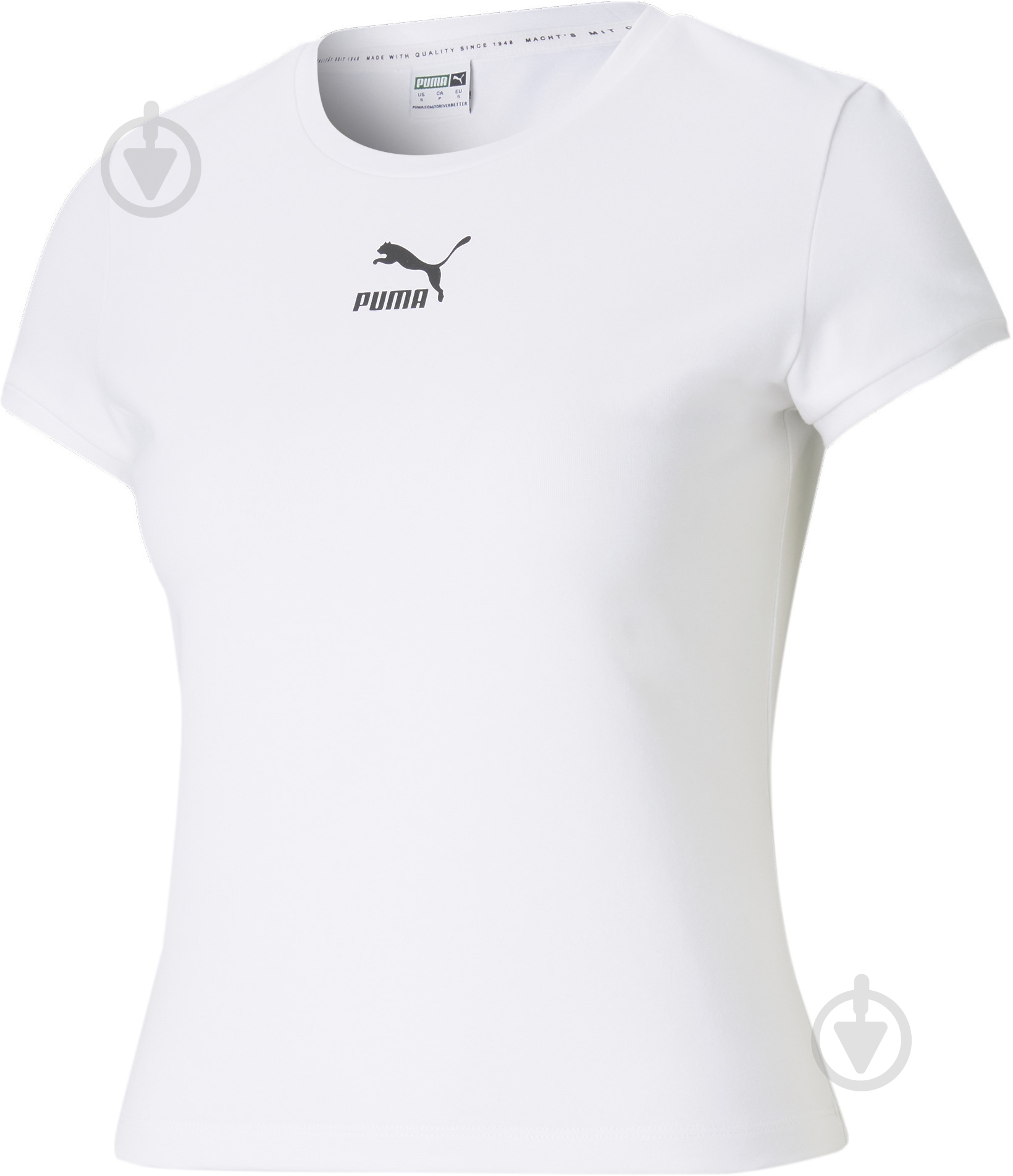 Футболка Puma Classics Fitted Tee 59957702 р.M белый - фото 4