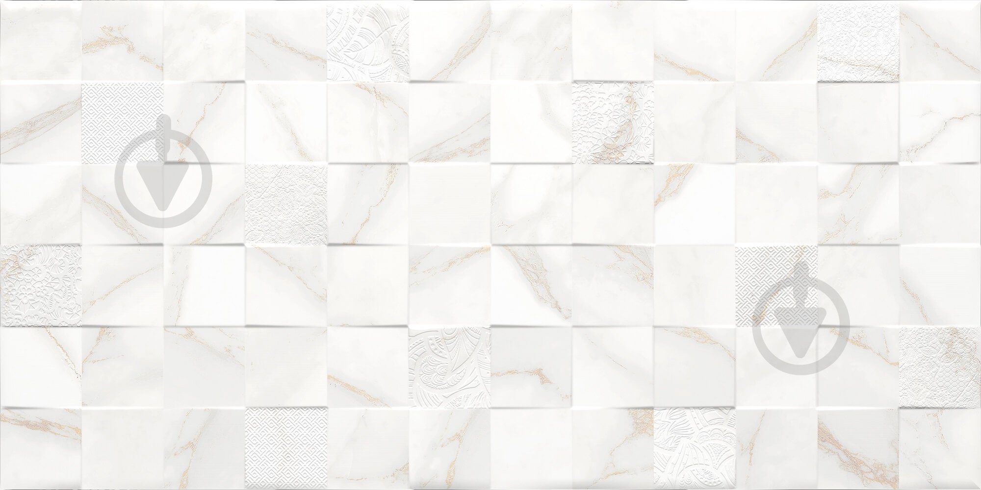 Плитка Golden Tile Marmo Gold Cube white G80161 30х60 см - фото 1