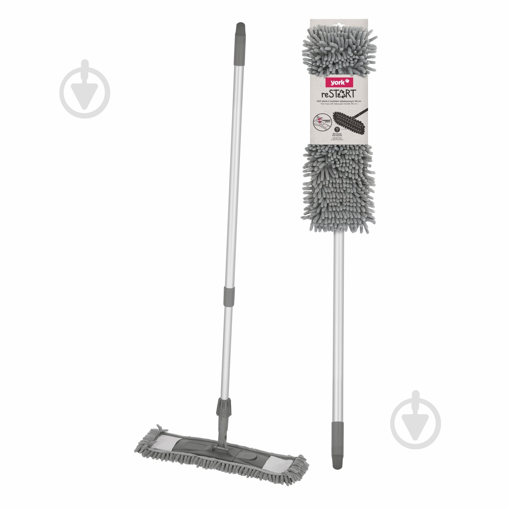 Швабра-моп для підлоги York SALSA МОР reSTART 17 см сірий - фото 2 Швабра-моп для підлоги York SALSA МОР reSTART 17 см сірий - фото 2
