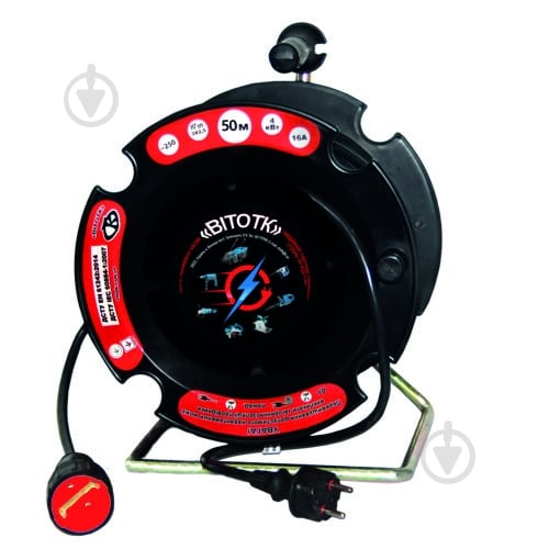 Удлинитель ОТК с заземлением 1 гн. черный 50 м Ж-50-3х2.5КГтп - фото 1 Удлинитель ОТК с заземлением 1 гн. черный 50 м Ж-50-3х2.5КГтп - фото 1