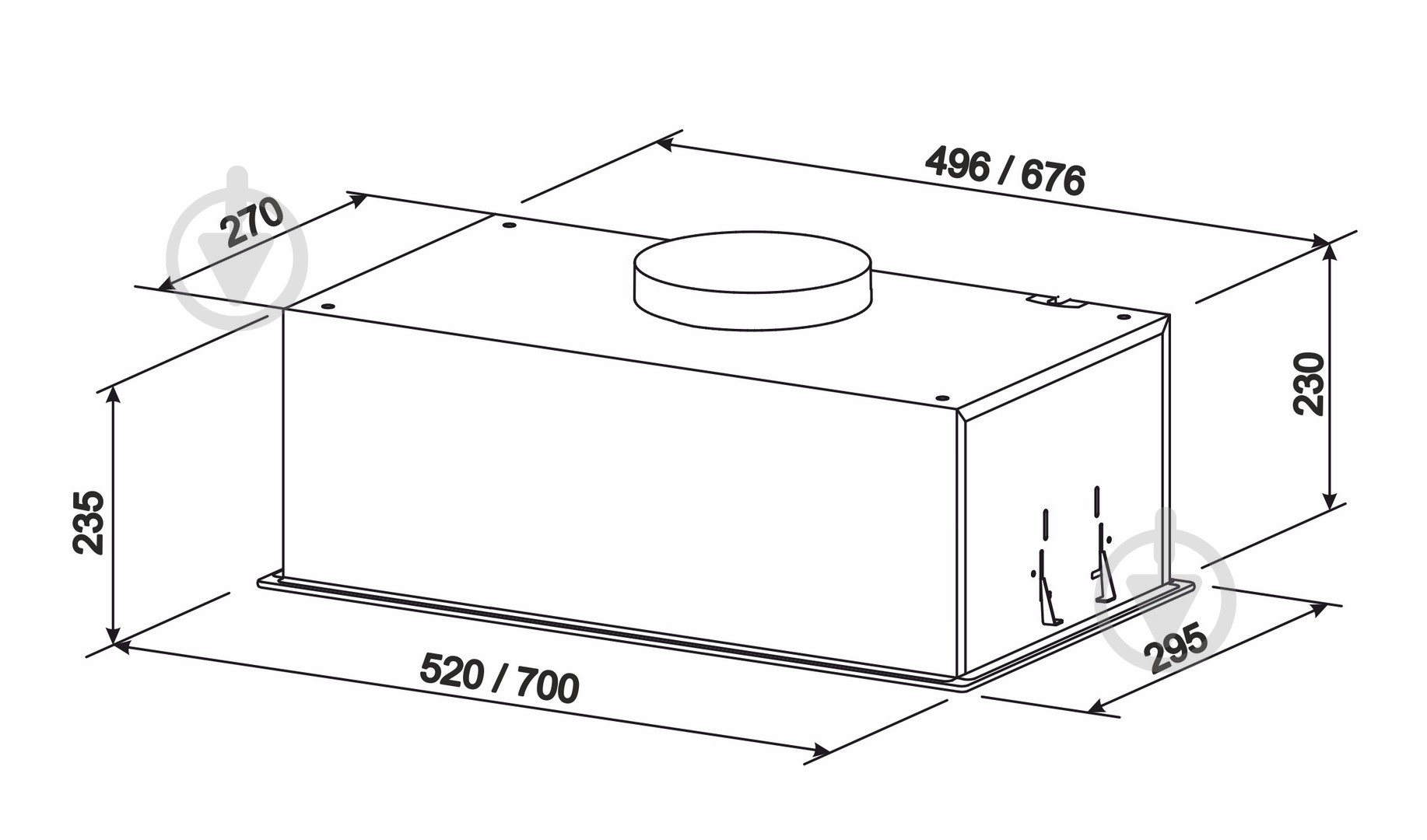 Вытяжка Eleyus GEMINI 800 LED 52 BL - фото 6