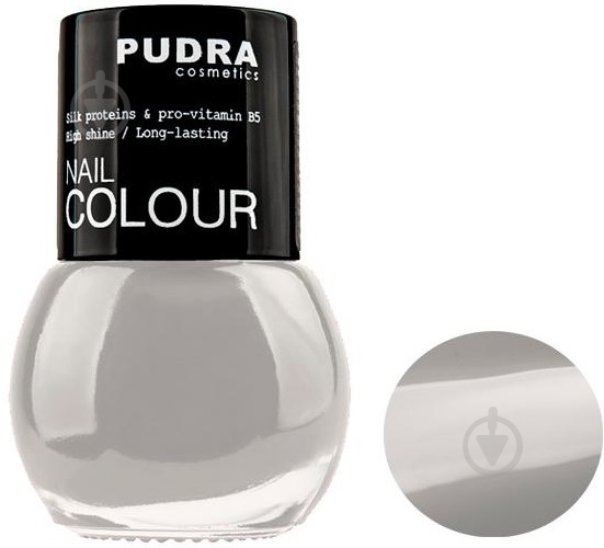Лак для нігтів Pudra Cosmetics Nail Colour 06 Gray Crystal 13 мл - фото 1