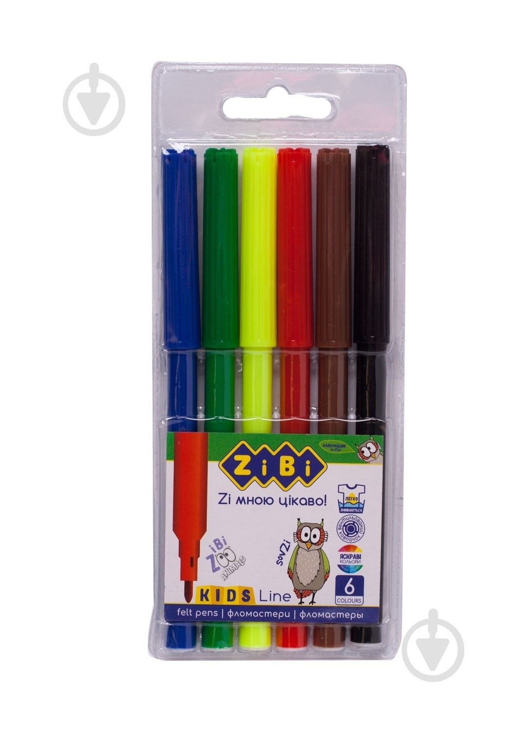 Набор фломастеров 6 шт. ZB.2801 ZiBi - фото 1 Набор фломастеров 6 шт. ZB.2801 ZiBi - фото 1