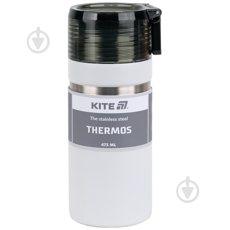 Термос KITE 473 мл белый K25-320-1 - фото 1 Термос KITE 473 мл белый K25-320-1 - фото 1