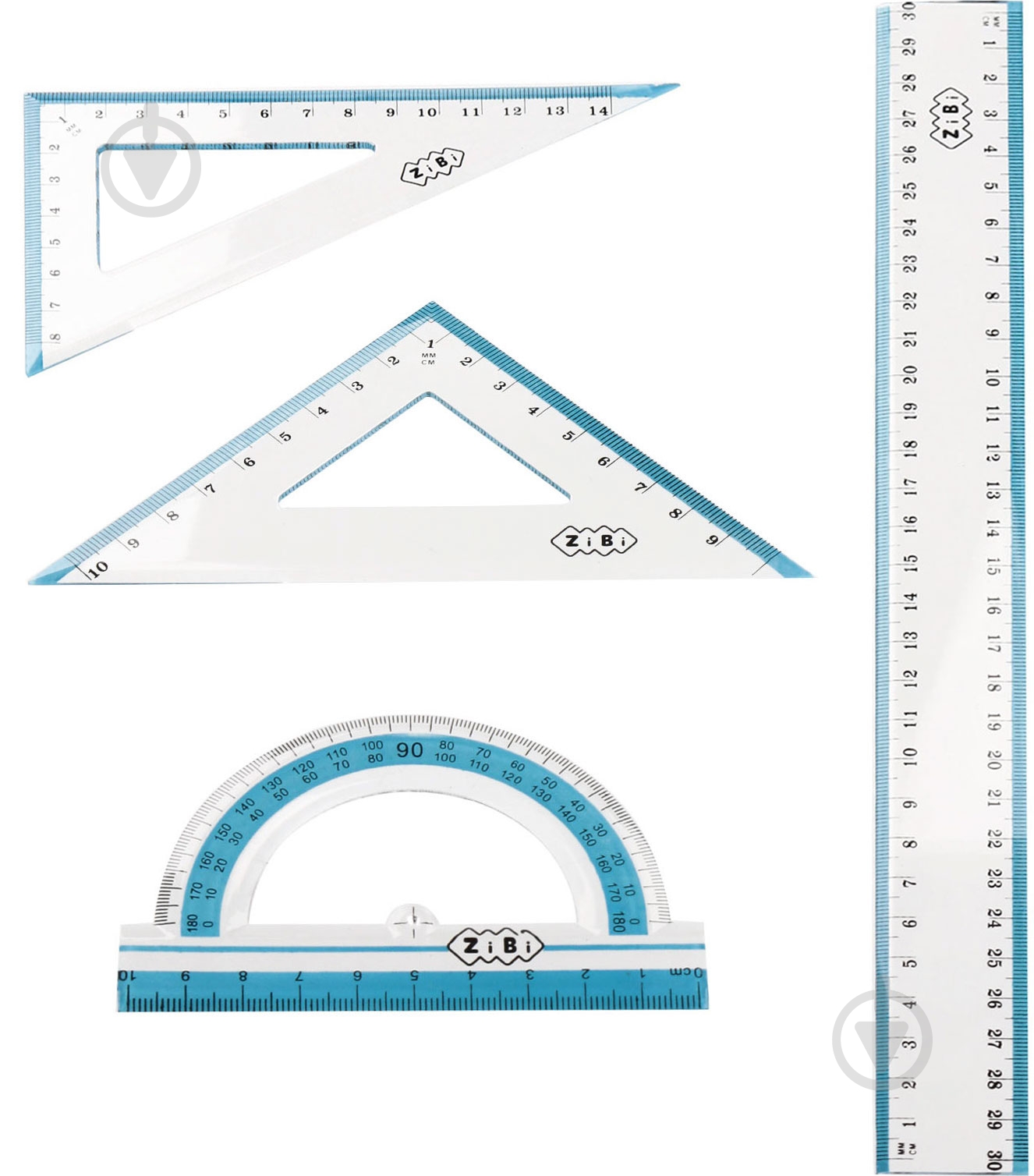 Набор линеек 4 шт. ZB.5682 ZiBi - фото 1 Набор линеек 4 шт. ZB.5682 ZiBi - фото 1