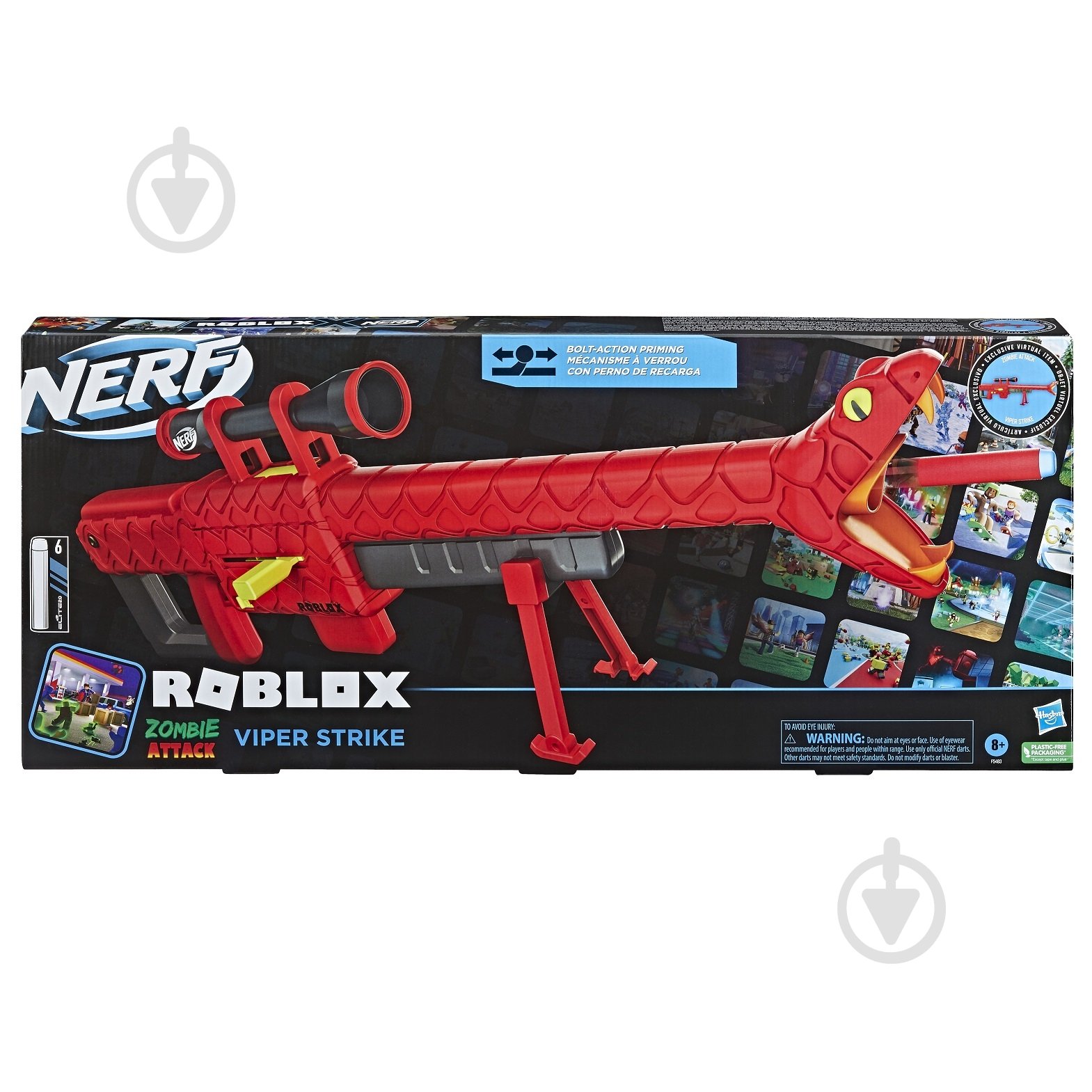 Бластер Hasbro Кобра серии Роблокс F5483 - фото 2 Бластер Hasbro Кобра серии Роблокс F5483 - фото 2