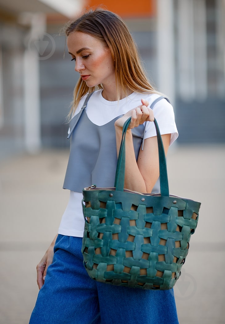 Сумка женская BlankNote Пазл L зеленый BN-BAG-33-iz - фото 6