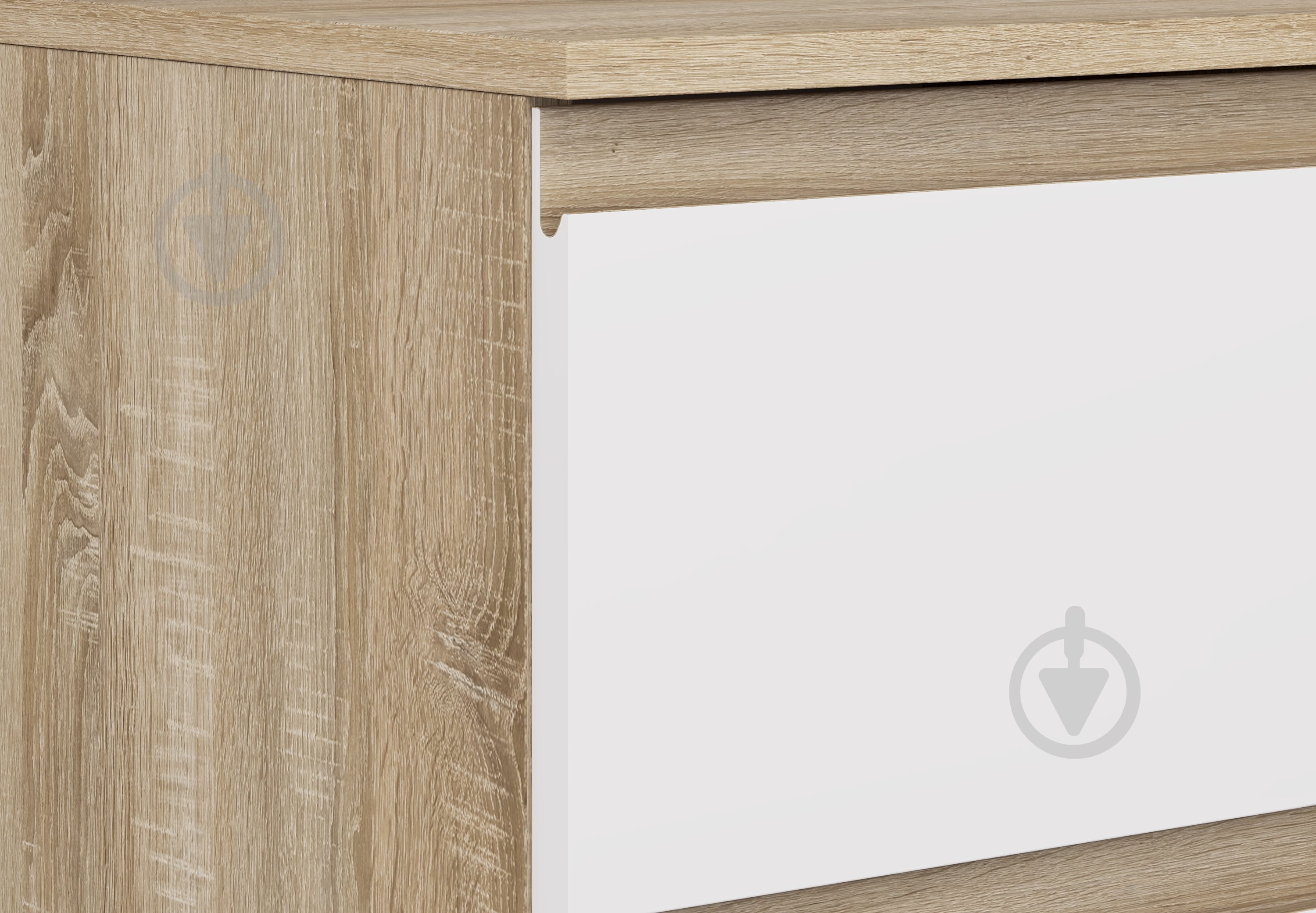 Тумба прикроватная Грейд Эстер 2ш 400x350x540 мм белый / дуб сонома - фото 3