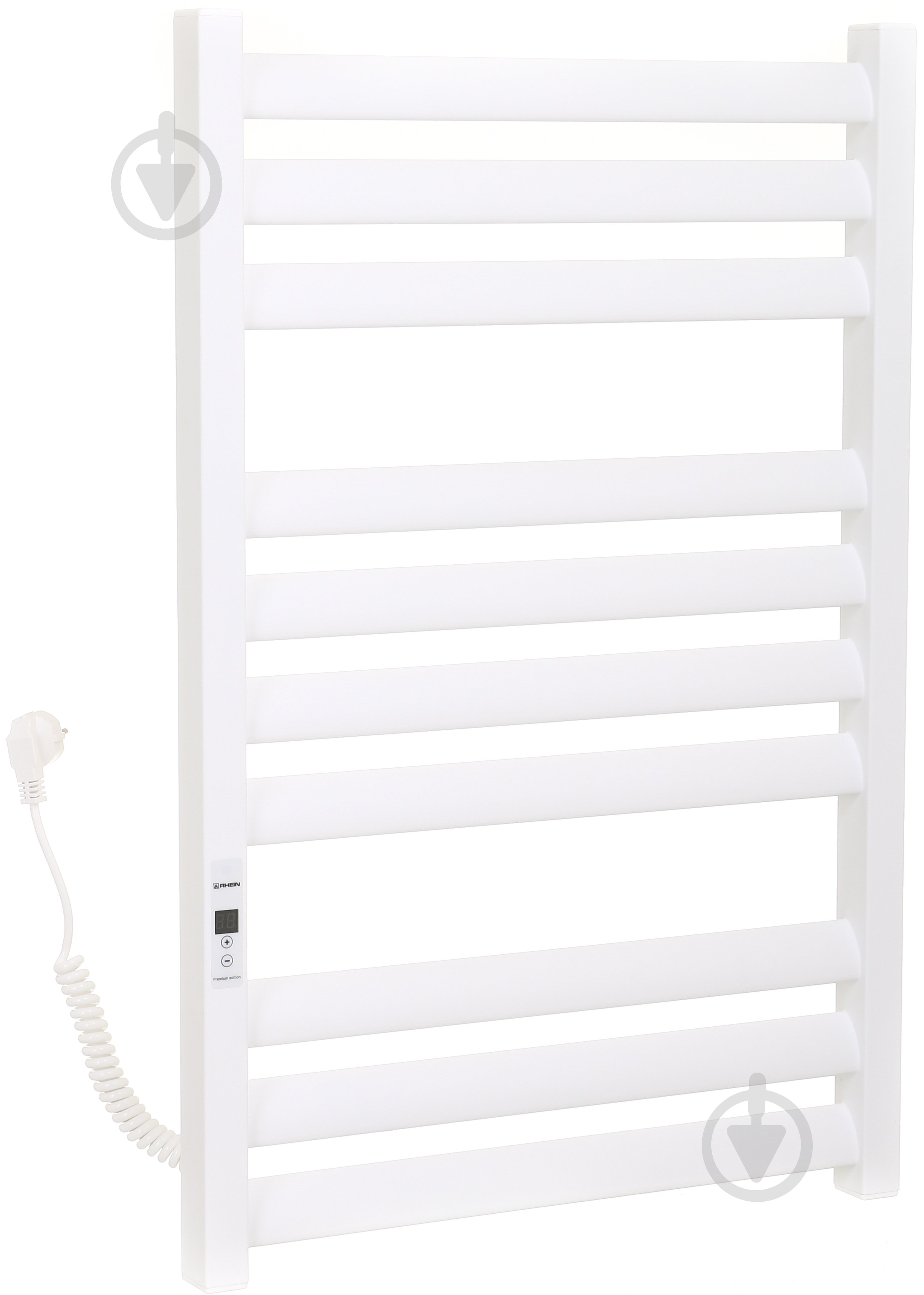 Рушникосушарка електрична Rhein Reya S10 500 х 800 E L PE/MAT RAL9003 White 200W - фото 1