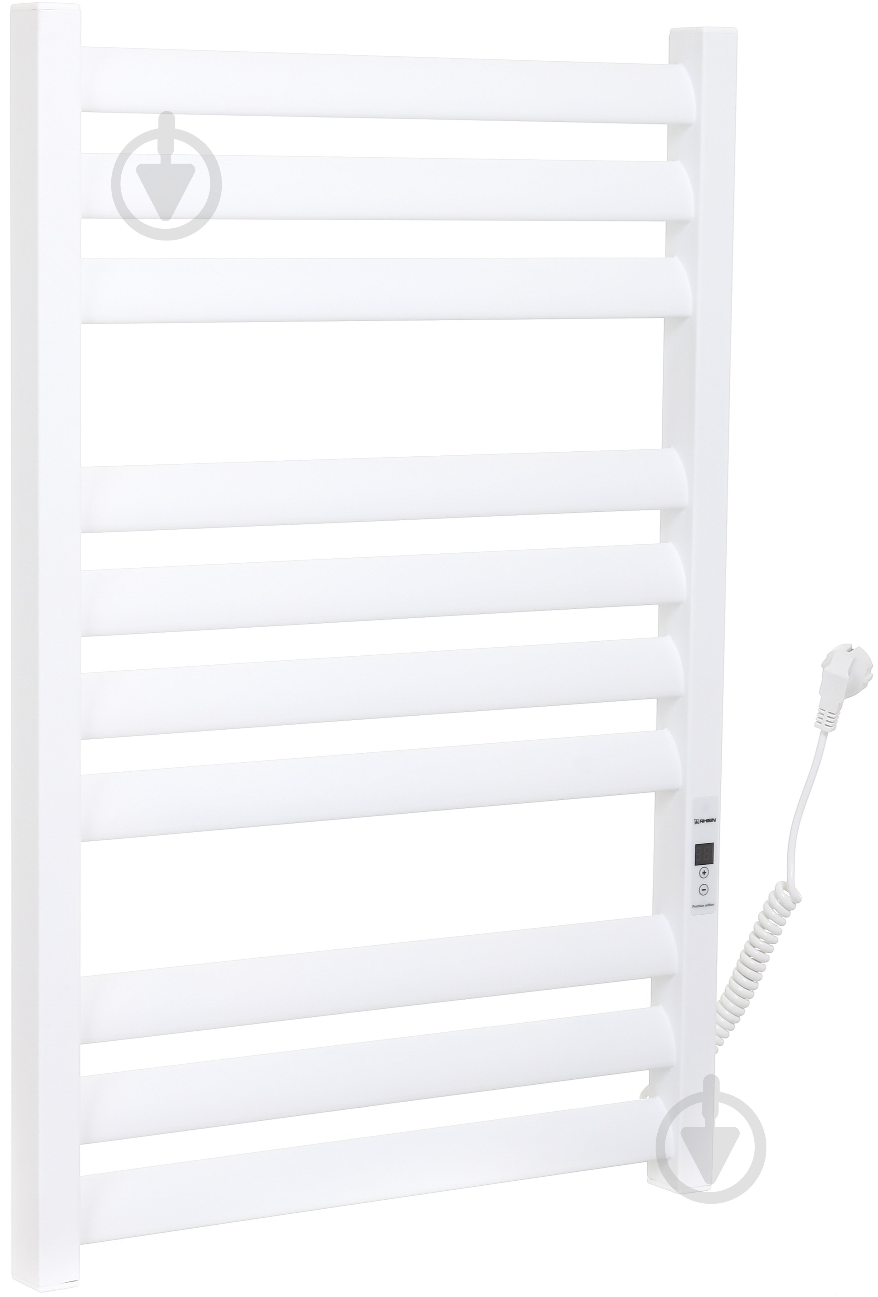 Рушникосушарка електрична Rhein Reya S10 500 х 800 E R PE/MAT RAL9003 White 200W - фото 1