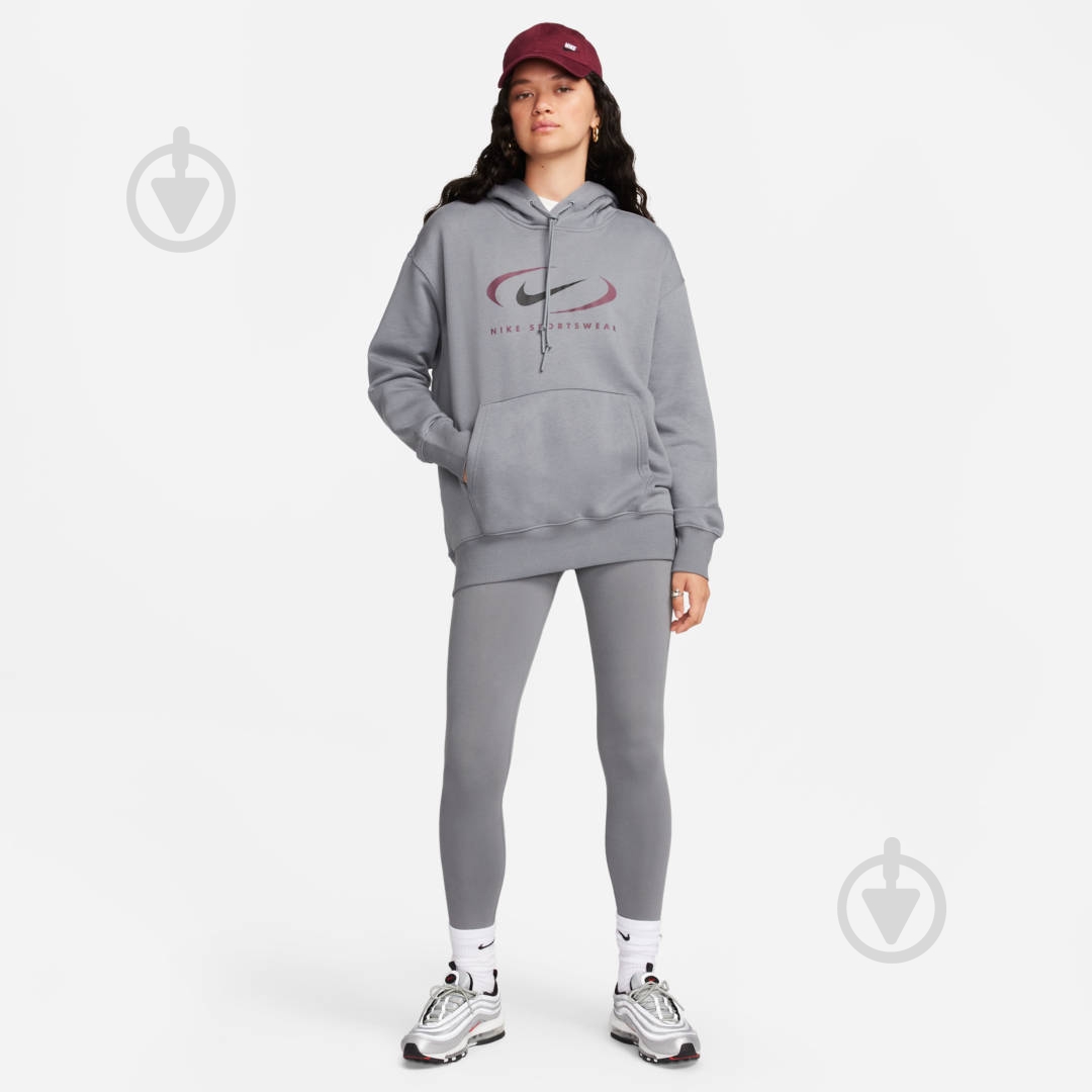 Джемпер Nike W NSW FLC OS PO HDY SWSH FN7698-084 р.M сірий - фото 5 Джемпер Nike W NSW FLC OS PO HDY SWSH FN7698-084 р.M сірий - фото 5