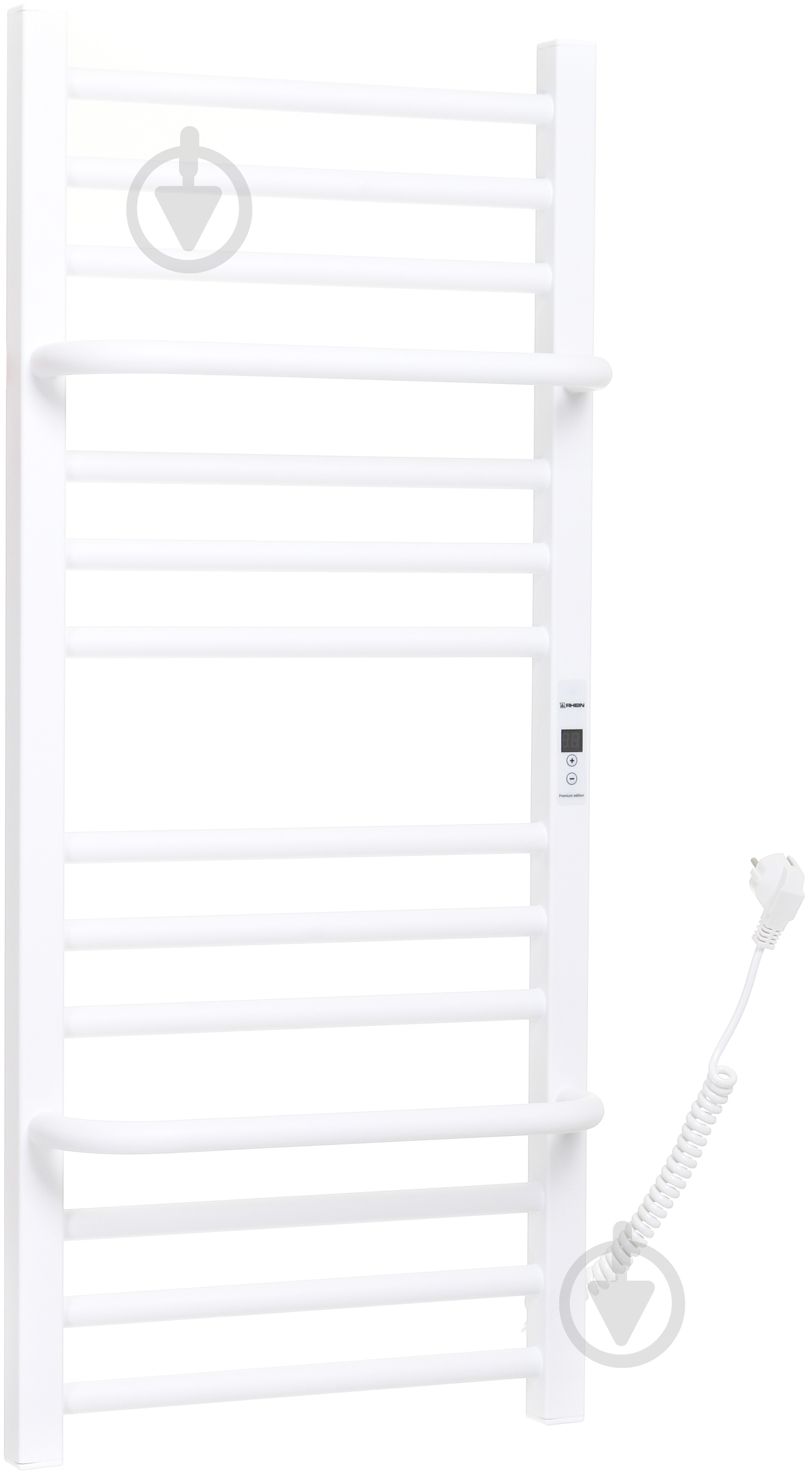 Рушникосушарка електрична Rhein Simple S14 370 х 900 E R PE/MAT RAL9003 White 180W - фото 1