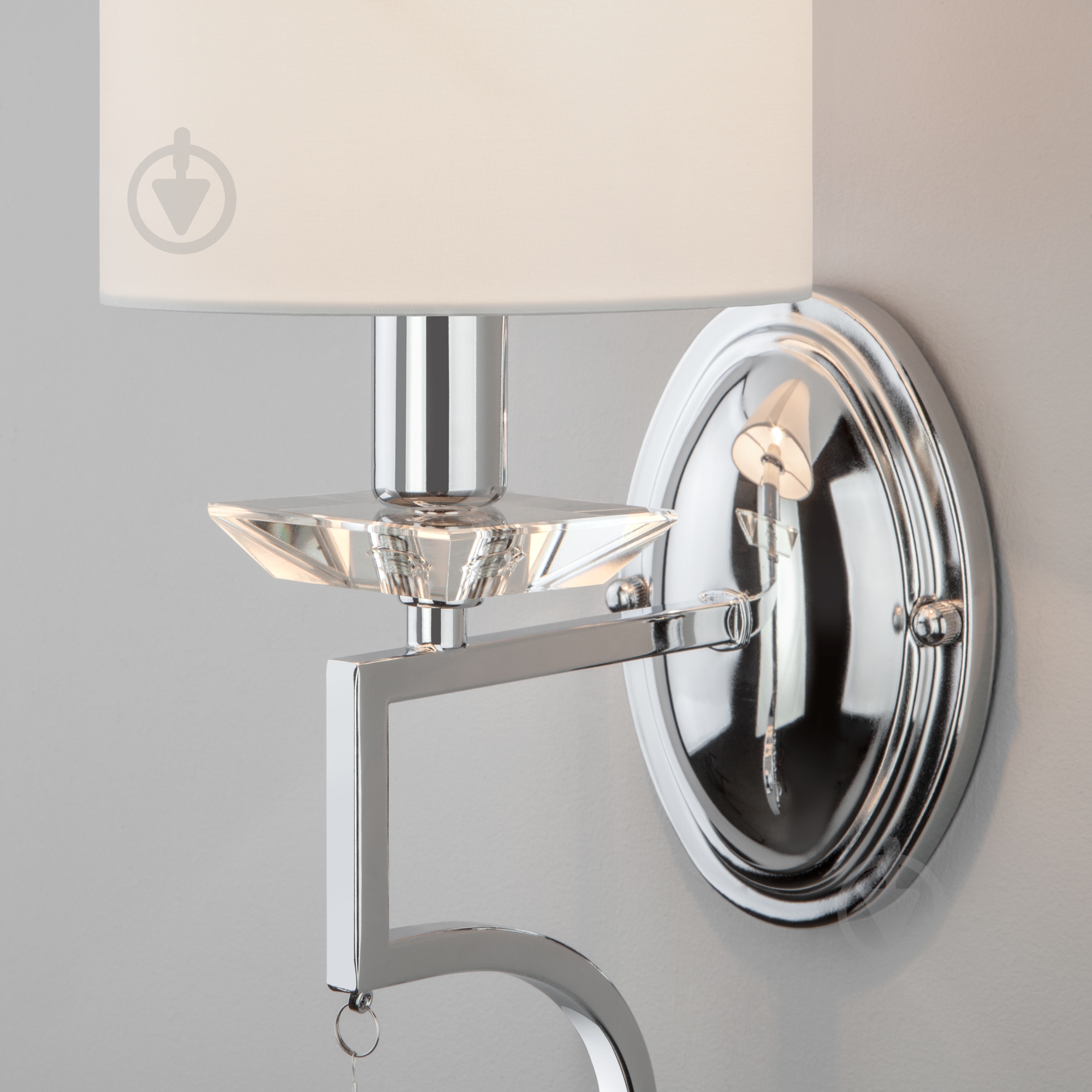 Бра Strotskis Ariana 1x60 Вт E14 белый 60113/1 (хром) - фото 3