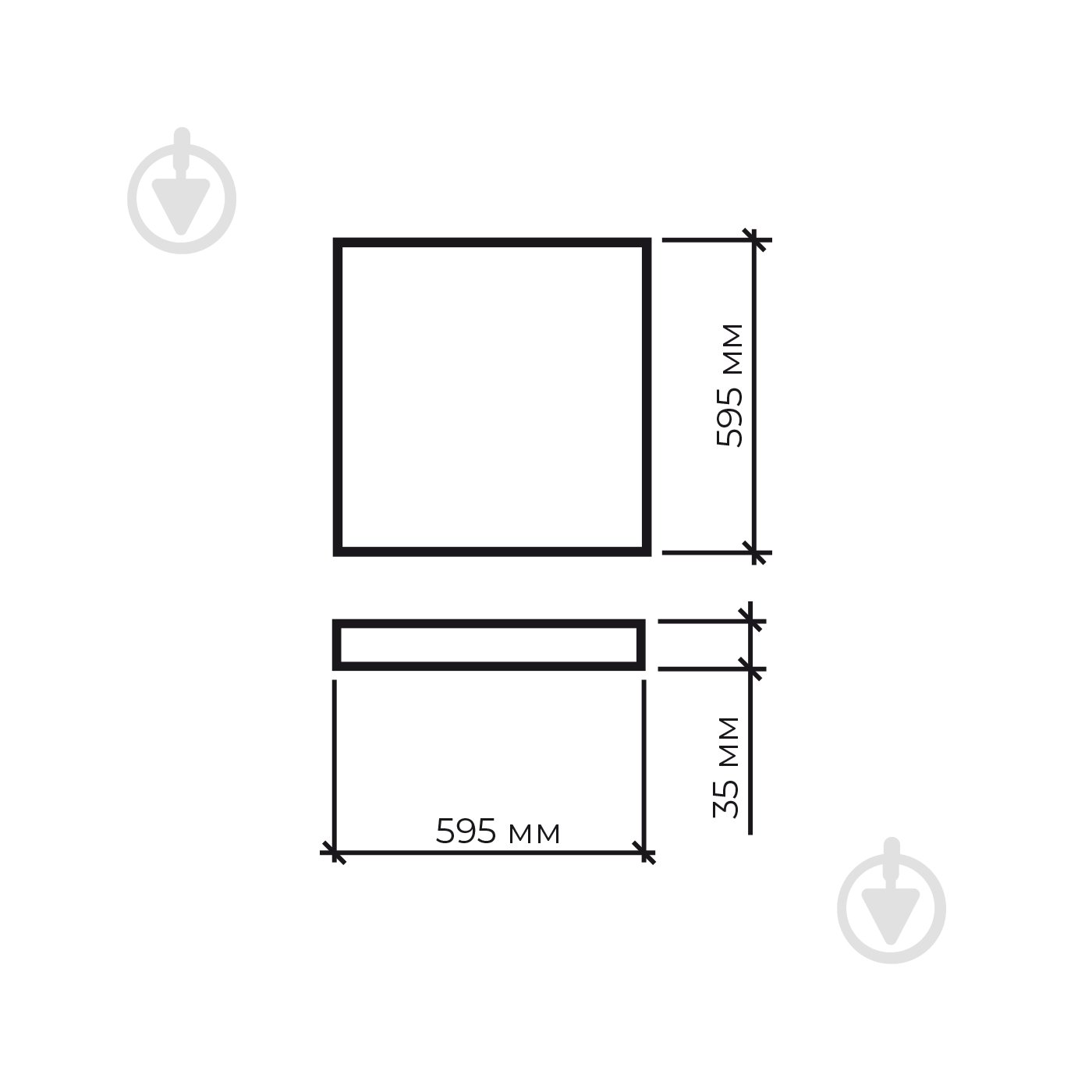 Світлодіодна панель Eurolamp 40 Вт 6500 IP20 LED-Panel-40/40(595) - фото 8