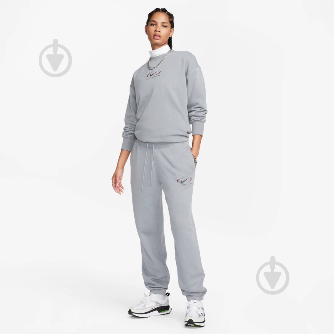 Брюки Nike W NSW PHNX FLC HR OS PANT PRNT FN7716-084 р. M серый - фото 7 Брюки Nike W NSW PHNX FLC HR OS PANT PRNT FN7716-084 р. M серый - фото 7